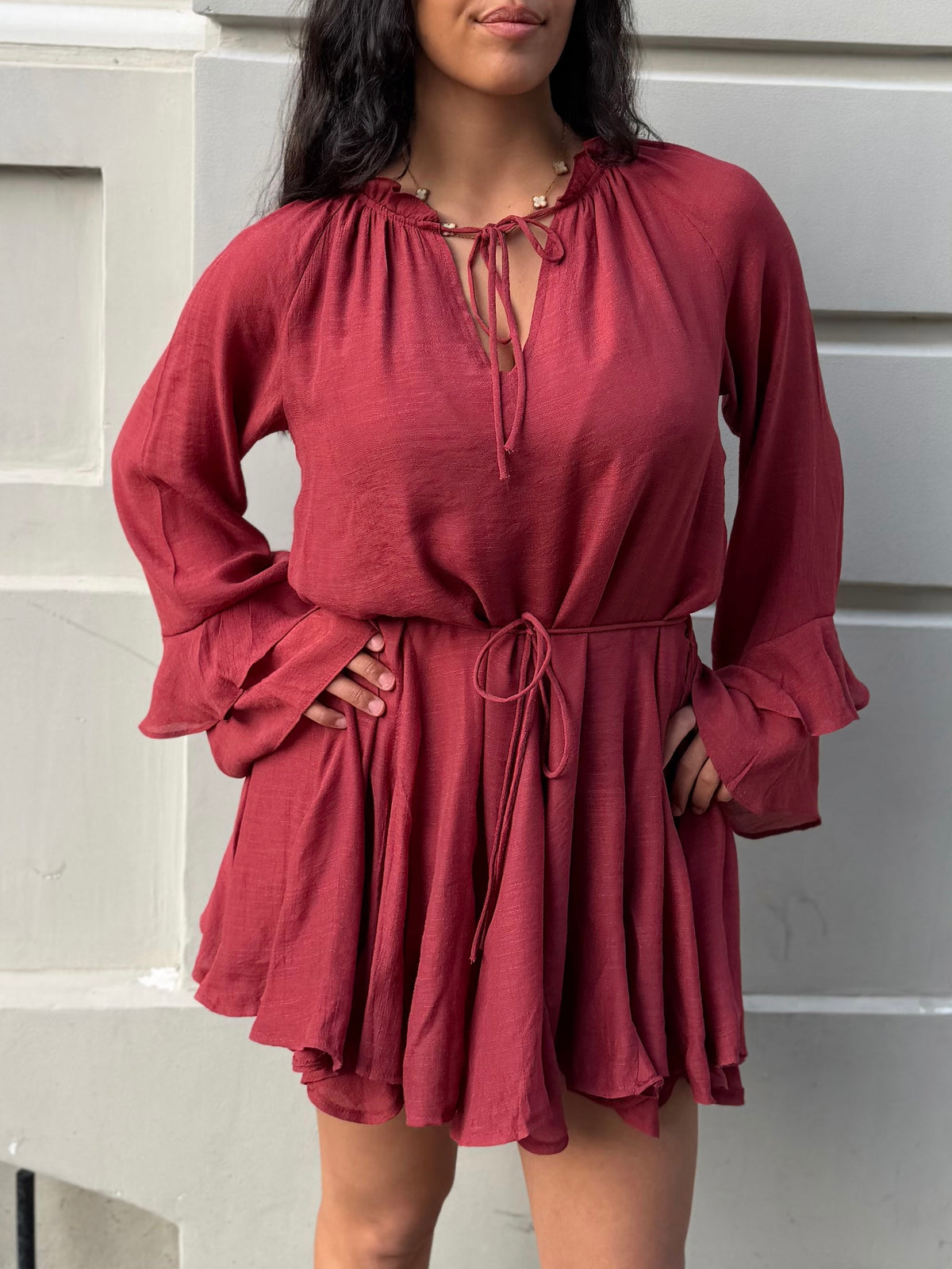 robe bohème bordeaux