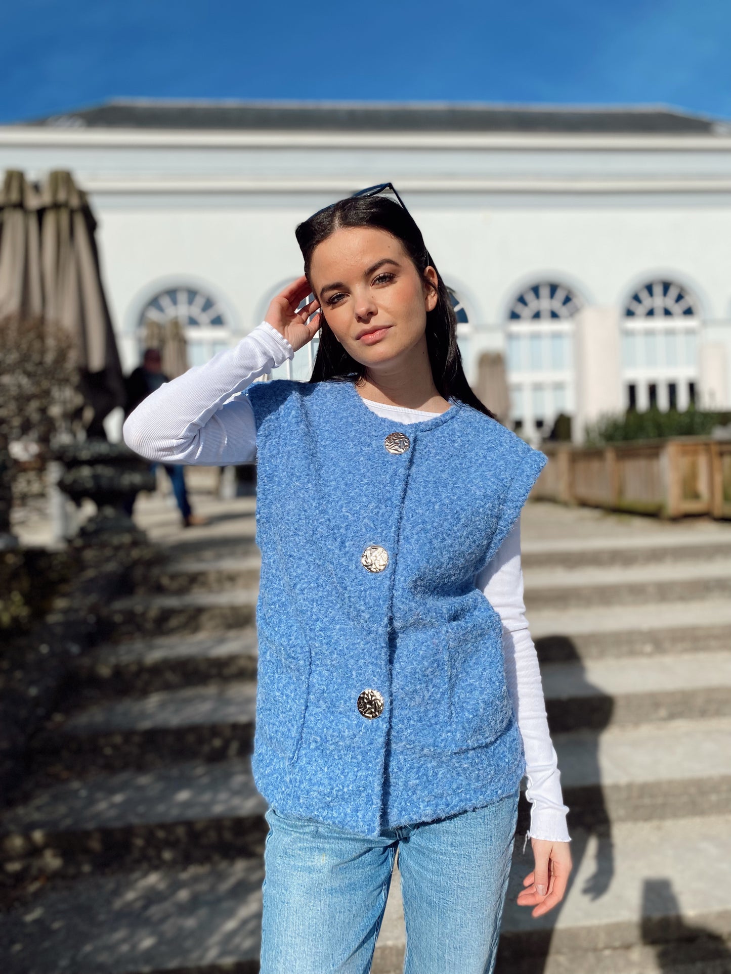 Pull sans manche AZURE