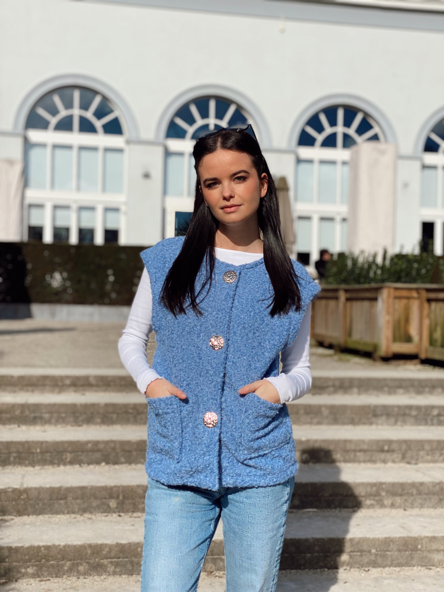 Pull sans manche AZURE