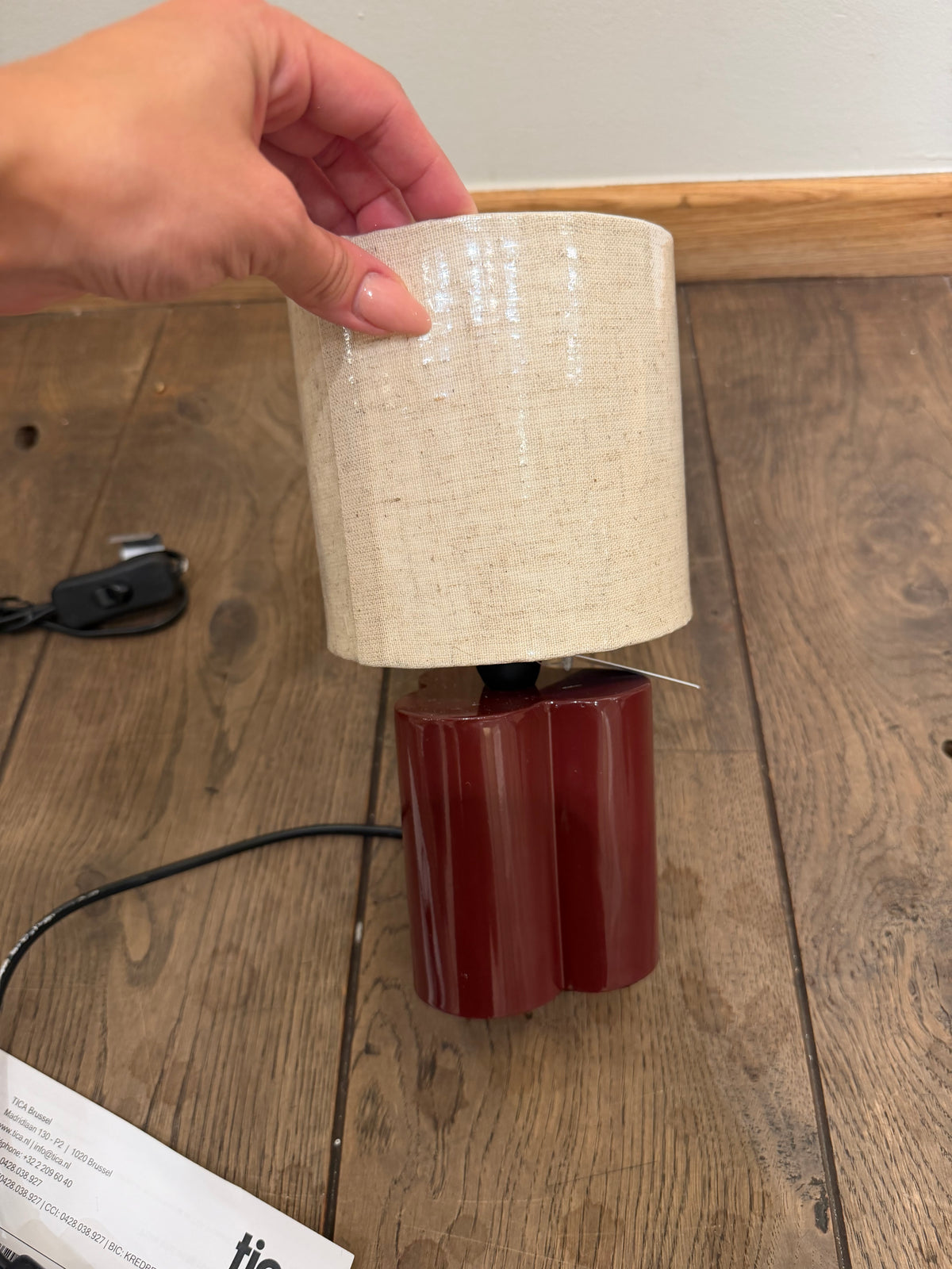 Lampe bordeaux