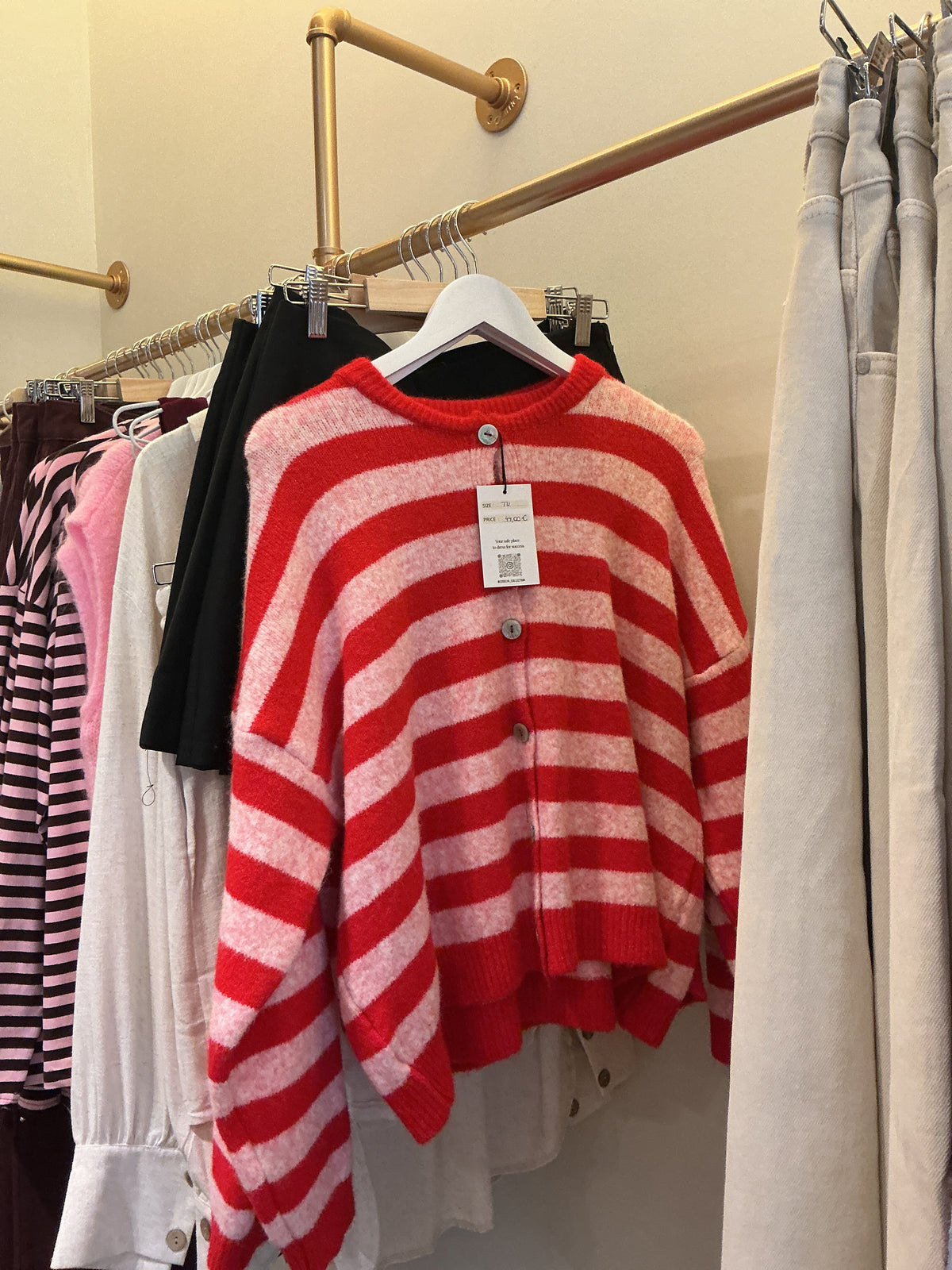 Pull à ligne rose /rouge Goodvibe